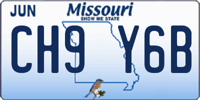 MO license plate CH9Y6B