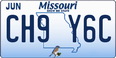 MO license plate CH9Y6C