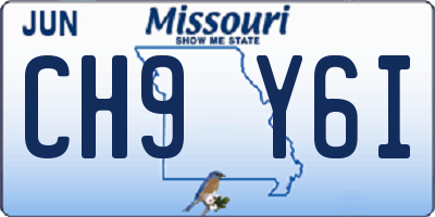 MO license plate CH9Y6I