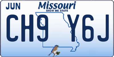 MO license plate CH9Y6J