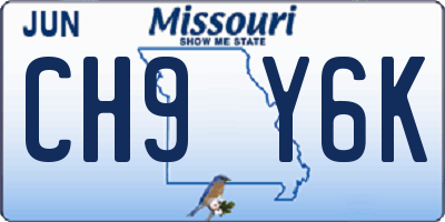 MO license plate CH9Y6K