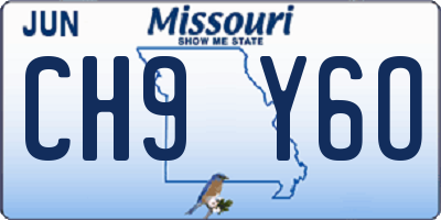 MO license plate CH9Y6O