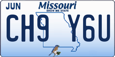 MO license plate CH9Y6U