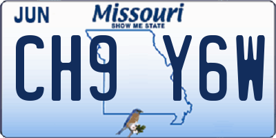 MO license plate CH9Y6W