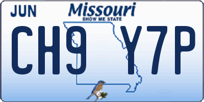 MO license plate CH9Y7P