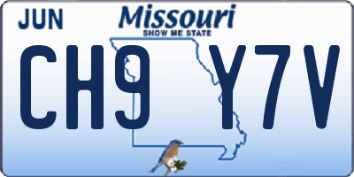MO license plate CH9Y7V