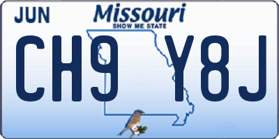 MO license plate CH9Y8J