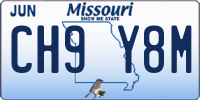 MO license plate CH9Y8M
