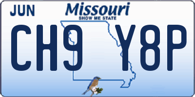 MO license plate CH9Y8P