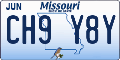 MO license plate CH9Y8Y