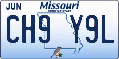 MO license plate CH9Y9L