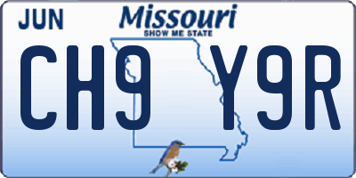 MO license plate CH9Y9R