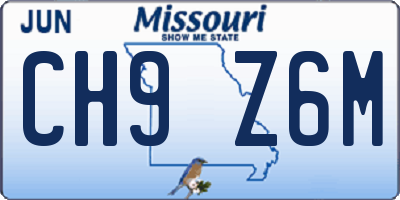 MO license plate CH9Z6M