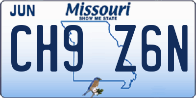 MO license plate CH9Z6N