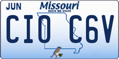 MO license plate CI0C6V