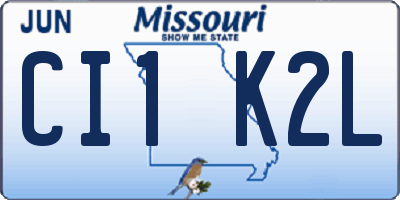 MO license plate CI1K2L