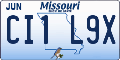 MO license plate CI1L9X