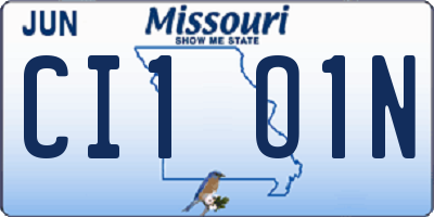 MO license plate CI1O1N