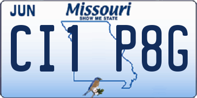 MO license plate CI1P8G