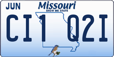 MO license plate CI1Q2I