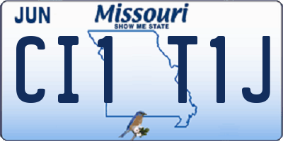 MO license plate CI1T1J