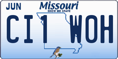 MO license plate CI1W0H