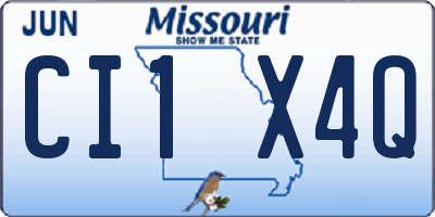 MO license plate CI1X4Q