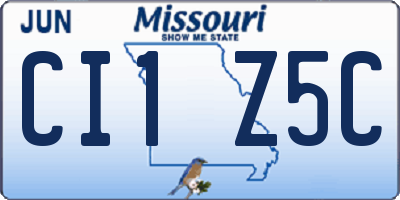 MO license plate CI1Z5C