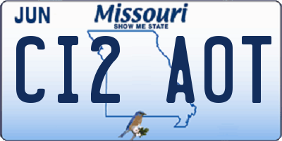MO license plate CI2A0T