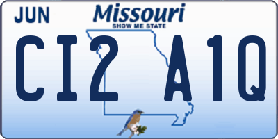 MO license plate CI2A1Q