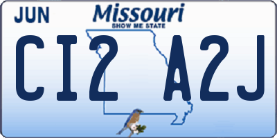 MO license plate CI2A2J