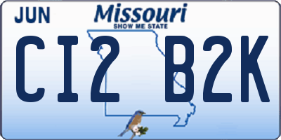 MO license plate CI2B2K