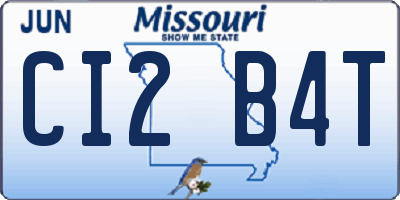 MO license plate CI2B4T