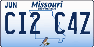MO license plate CI2C4Z