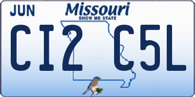 MO license plate CI2C5L