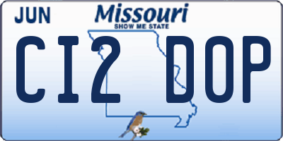 MO license plate CI2D0P