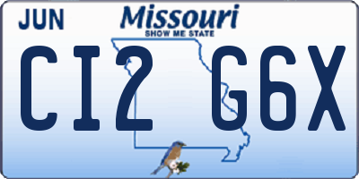 MO license plate CI2G6X