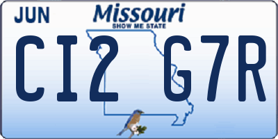 MO license plate CI2G7R