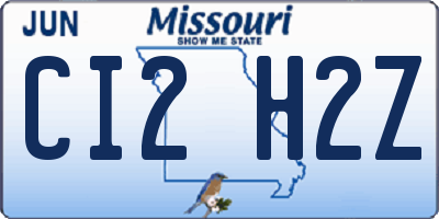 MO license plate CI2H2Z