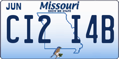 MO license plate CI2I4B