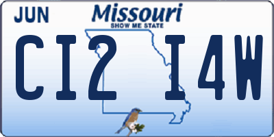 MO license plate CI2I4W
