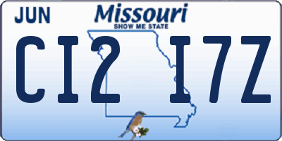 MO license plate CI2I7Z