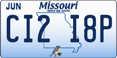 MO license plate CI2I8P