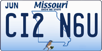 MO license plate CI2N6U