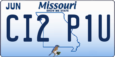 MO license plate CI2P1U