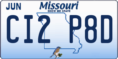 MO license plate CI2P8D