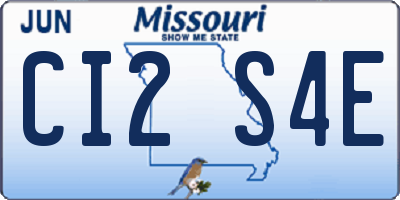 MO license plate CI2S4E