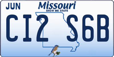 MO license plate CI2S6B