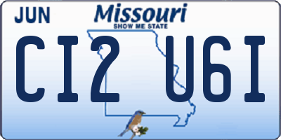 MO license plate CI2U6I