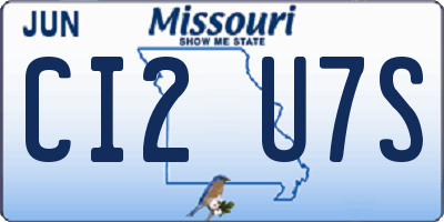 MO license plate CI2U7S